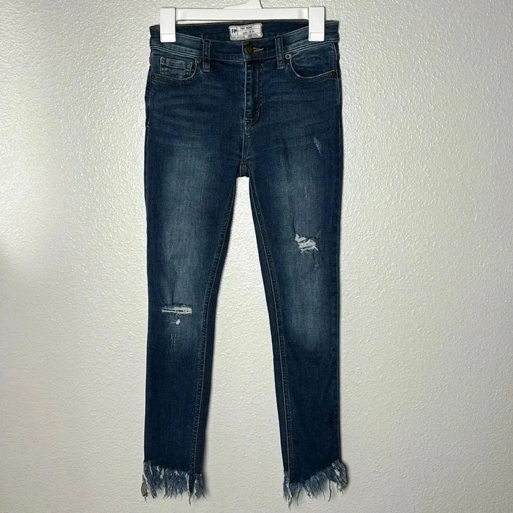 Free People Distressed Skinny Jean